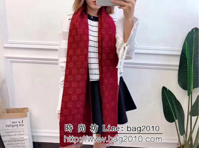 GUCCI古馳限量版 專櫃18新款七彩織造長圍巾 LLWJ6485